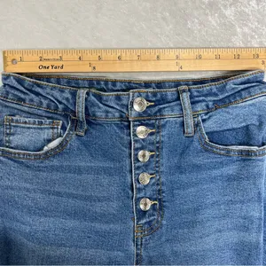 Flair Bell Bottom Jeans Womens 8 retro Boho Hippie Button Fly 90s Y2K thumbnail 9