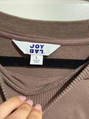 Joy Lab Cropped Pullover Brown thumbnail 2