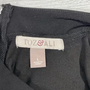 Roz & Ali Black Sleeveless High Neck Blouse Size Large thumbnail 4