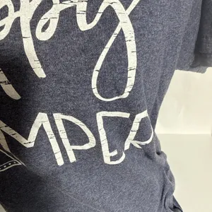 Delta Happy Camper T-Shirt Women's M Grey Graphic Print Pro Weight Top Casual thumbnail 5
