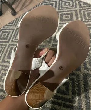 East 5th White Grommet Studded T-Strap Heeled Sandals thumbnail 4