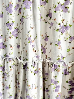 LoveShackFancy Chessie Smocked Floral Ruffle Sleeve Midi Dress thumbnail 10