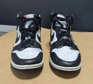 Nike Dunk High Top Sneakers Panda 2021 Womens 9 Streetwear Black White Shoes thumbnail 5