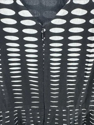 Talbots Black and White Polka Dot knee length Dress 8 cotton career party event thumbnail 7