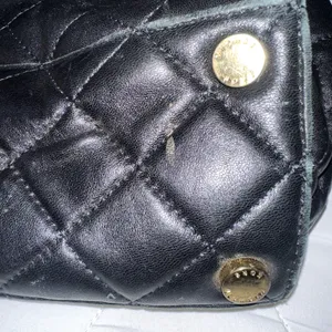 Michael Kors Satchel Susannah Leather Quilted Double Handle Large Black thumbnail 5