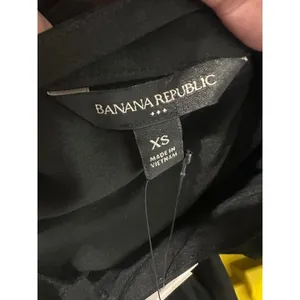 Banana Republic Black Flutter Midi Shirtdress Ruffle‎ Sleeve Button Front XS NWT thumbnail 7