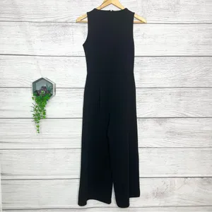 Romeo & Juliet Couture Black Sleeveless Belted Wide Leg Jumpsuit Size Medium thumbnail 11