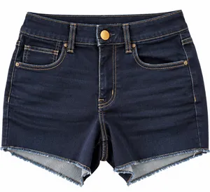 American Eagle Women’s Dark Wash Denim Shorts – Raw Hem thumbnail 1