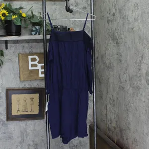 BCX Juniors Off-the-Shoulder Romper 64021720299 Navy Blue XL thumbnail 2