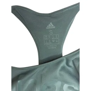 Adidas Sportswear Green Climalite Logo Sports Bra SMALL Gym Workout Lounging thumbnail 4