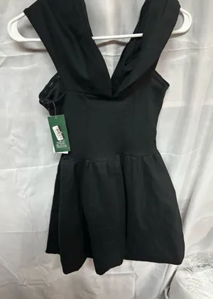 wild fable Black Sleeveless Mini Dress with V-Back thumbnail 1