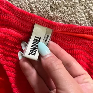 red triangl bikini!! top xs bottoms small thumbnail 3