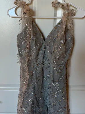 Lucy in the Sky Silver Sequin V‑Neck Mini Dress thumbnail 3