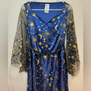Target Adult Navy Moonlight Witch Halloween Costume WITHOUT‎ Hat Size S thumbnail 4