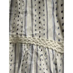 NWT loft clip tiered pull on mini skirt‎ white blue size m thumbnail 3