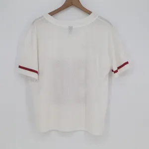 Wild Fable Jersey Top Womens S Association USA 90 White Mesh Sporty Excellent thumbnail 5