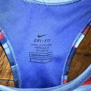 Nike dri-fit blue abstract athleisure S racerback sports bra thumbnail 2
