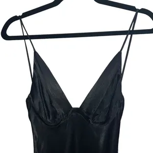 NEW NWT Bec + Bridge Ren Split Satin Maxi Dress Black thumbnail 5