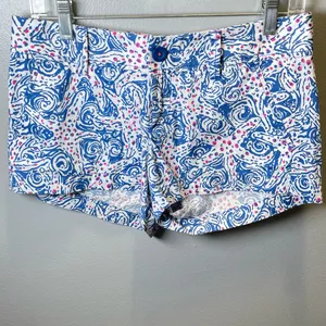 Lilly Pulitzer The Walsh Shorts Star Crush Starfish Blue Pink‎ Size 0 thumbnail 2
