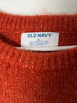 Old Navy Women's Burnt Orange Crewneck Sweater thumbnail 6