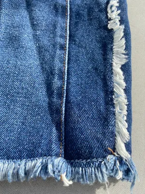 ZARA Z1975 Denim Gemstone Button Skirt thumbnail 4