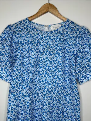 Tuckernuck Hyacinth House Blue Ditsy Floral Puff Sleeve Mini Dress Large thumbnail 5