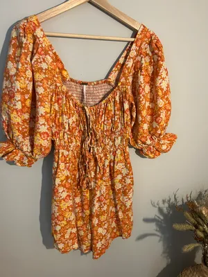 Free People Floral Romper thumbnail 3
