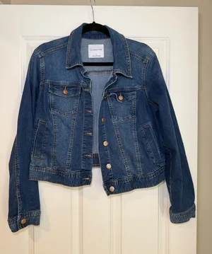 Celebrity Pink Dark Blue Jean Jacket Size Large thumbnail 1