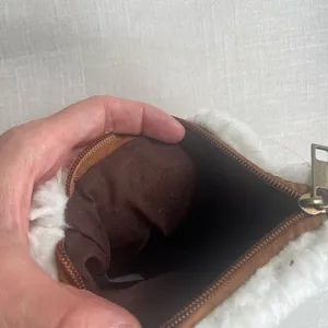 Brown and White Shearling Crossbody Bag thumbnail 2