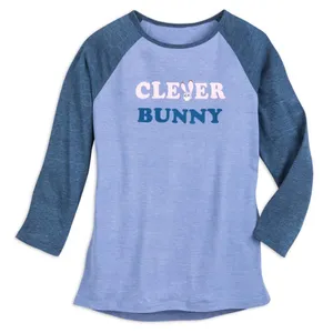 Disney Judy Hopps Clever Bunny Blue Raglan 3/4 Sleeve Tee Zootopia Size Medium thumbnail 2