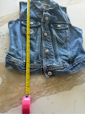 Vintage Genuine Authentic Denim by Paris Sport Club‎ Jean Vest Size M thumbnail 5