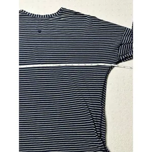 Lululemon Striped Long Sleeve Top Navy White Logo Back Women’s Size 10–12 thumbnail 3