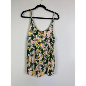 Aila Blue Palms Print Romeo Playsuit size Medium Romper thumbnail 2