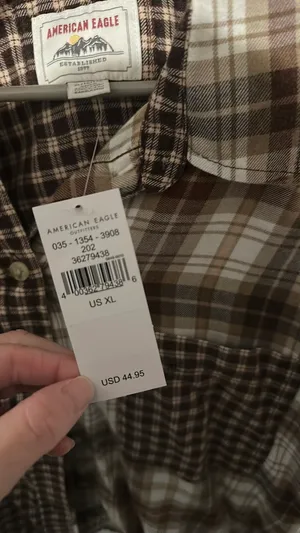 American Eagle Cropped Flannel thumbnail 3