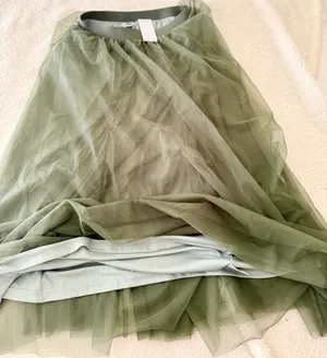 NWT Baltic Born Sage Green Tulle Midi Skirt Size Small thumbnail 3