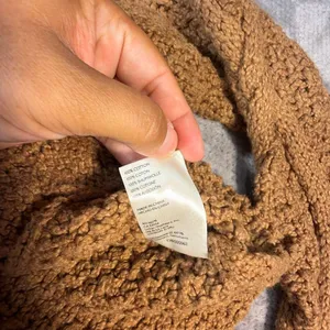 Free People Cutting Edge Cable Knit Pullover Sweater Camel Crop Cotton Size Smal thumbnail 5