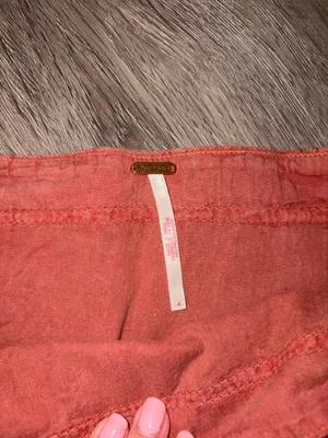 Free People Tiered Ruffle Mini Skirt in Coral Orange thumbnail 2