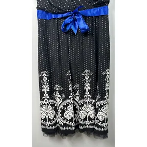 Vintage‎ My Michelle Medium Dress Sweetheart Black White Blue Party Polka Dot thumbnail 8