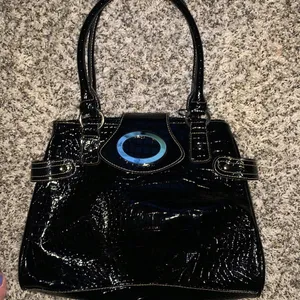 👜👜👜3 for 12$👜👜👜Black Patent Purse thumbnail 1