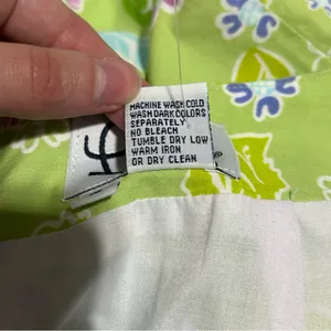 Vintage Lilly Pulitzer White Label Green Citrus Floral Print Mini Skirt Preppy thumbnail 10