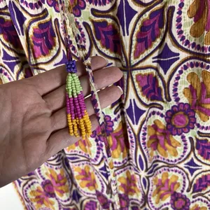 Emerson Rose‎ Women Multicolor Casual Pants Size M Boho Beaded Retro Casual thumbnail 5