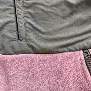 Small The North Face Pink Gray Fleece Coat Jacket thumbnail 4