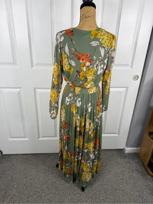 Kate & Lily Floral Sage Green Maxi Dress Size 14W thumbnail 8