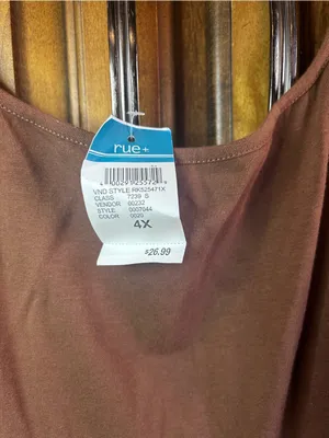 🌸Rue21 Women's Brown Ruffle Cotton Peasant Dress Short Sleeve Cutout Size 4X thumbnail 4