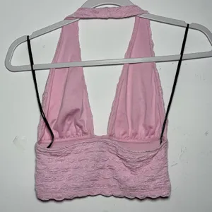 DIVIDED by H&M‎ Pink Textured Halter Crop Top Size S thumbnail 2
