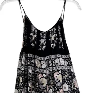 NWT FATE Navy Floral Wide Leg Jumpsuit Boho Flowy Sleeveless Size M thumbnail 7