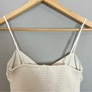 Aritzia Wilfred Ballet Camisole Top White Shirred Smocked Chiffon‎ Size XS Tank thumbnail 9
