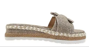Nwot!Awesome burlap look slip on sandals thumbnail 4