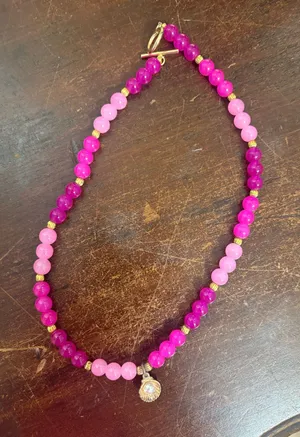 Custom Charm Necklace Pink thumbnail 1