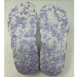 Women’s Lavender and White Tie Dye Double‎ Buckle Slip on Sandals Size 5/6 thumbnail 6